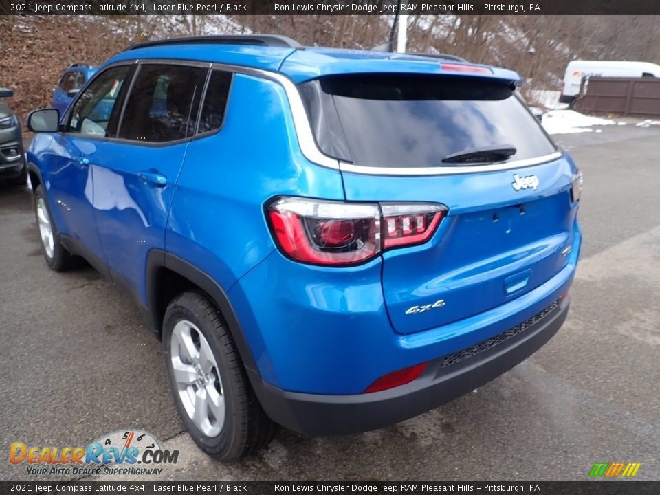 2021 Jeep Compass Latitude 4x4 Laser Blue Pearl / Black Photo #4