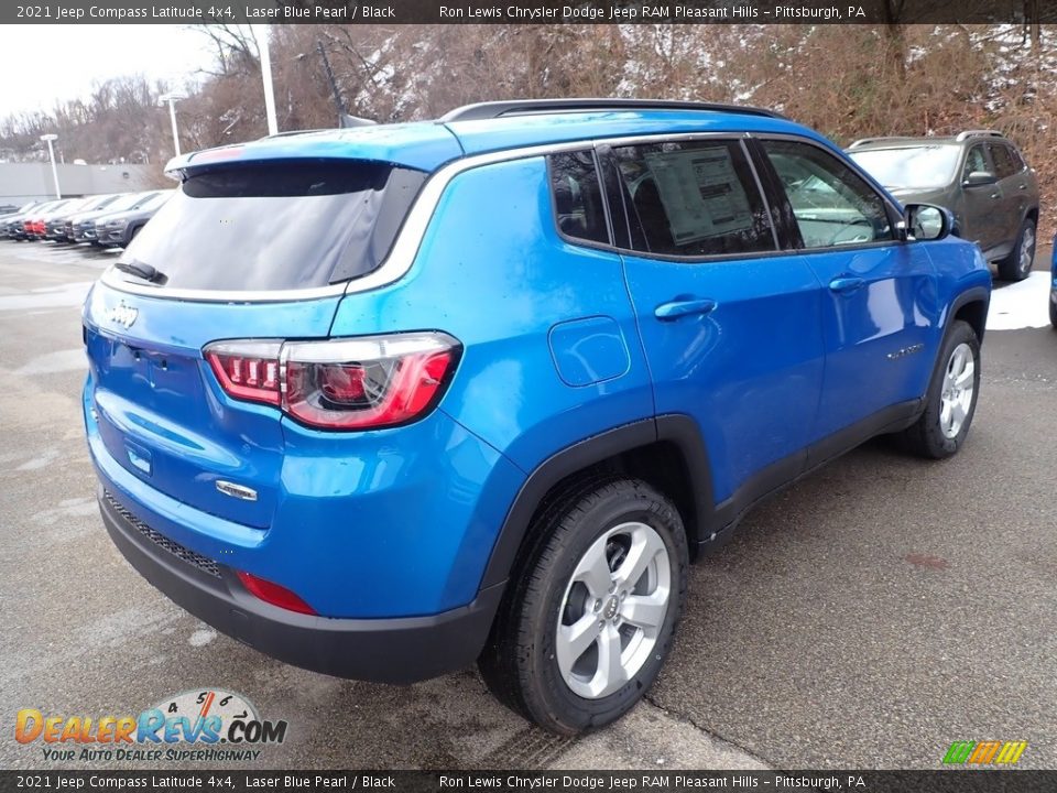 2021 Jeep Compass Latitude 4x4 Laser Blue Pearl / Black Photo #6