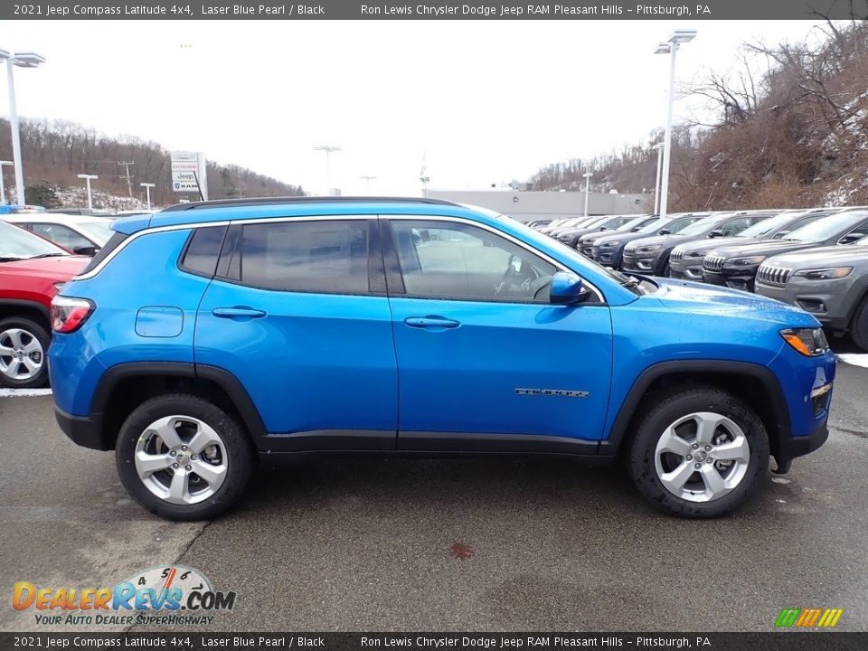 2021 Jeep Compass Latitude 4x4 Laser Blue Pearl / Black Photo #7