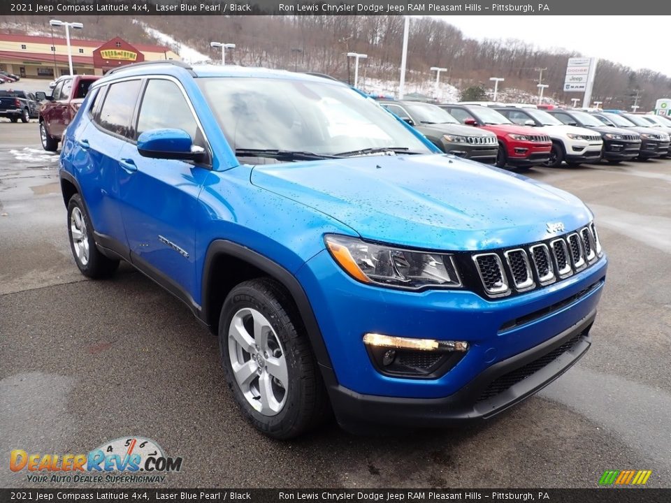 Laser Blue Pearl 2021 Jeep Compass Latitude 4x4 Photo #8