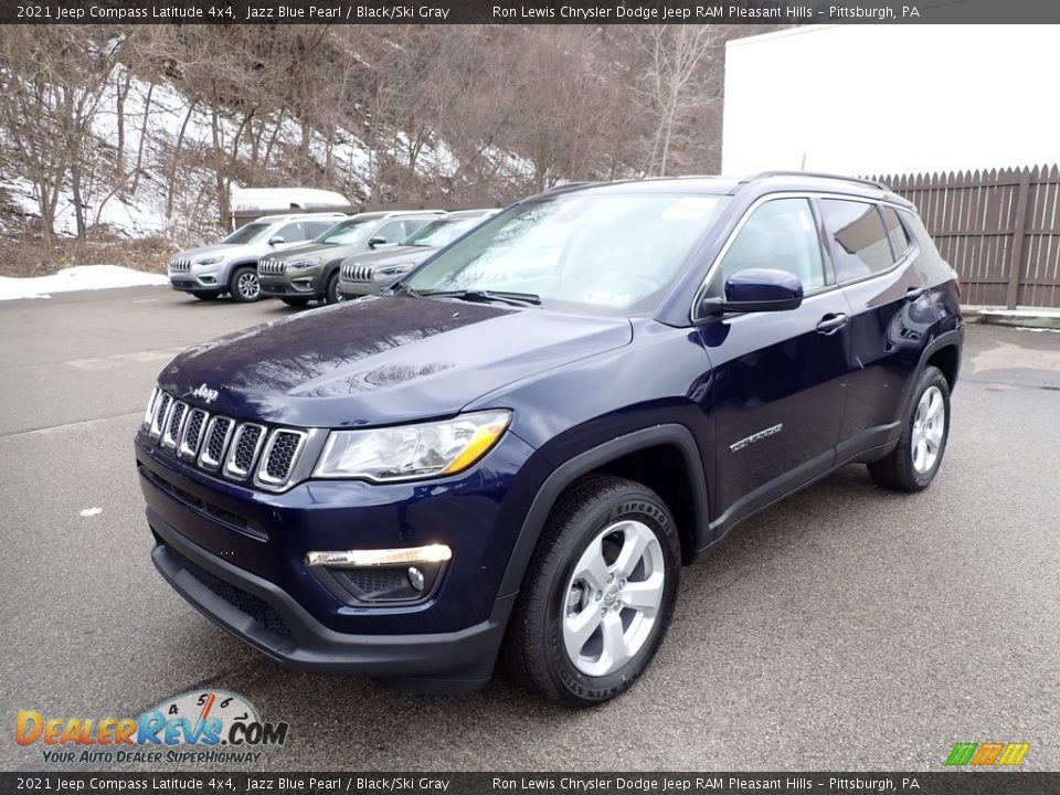 2021 Jeep Compass Latitude 4x4 Jazz Blue Pearl / Black/Ski Gray Photo #1