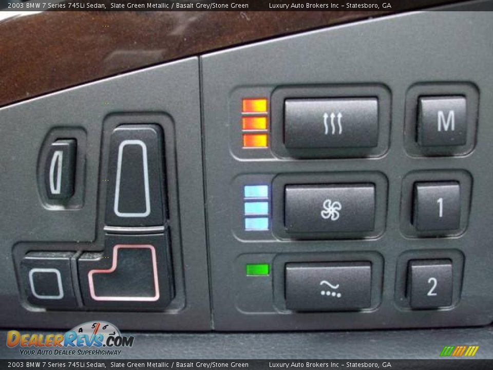 2003 BMW 7 Series 745Li Sedan Slate Green Metallic / Basalt Grey/Stone Green Photo #11