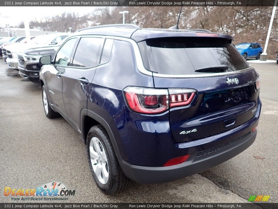 2021 Jeep Compass Latitude 4x4 Jazz Blue Pearl / Black/Ski Gray Photo #4
