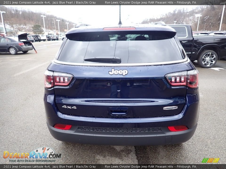 2021 Jeep Compass Latitude 4x4 Jazz Blue Pearl / Black/Ski Gray Photo #5