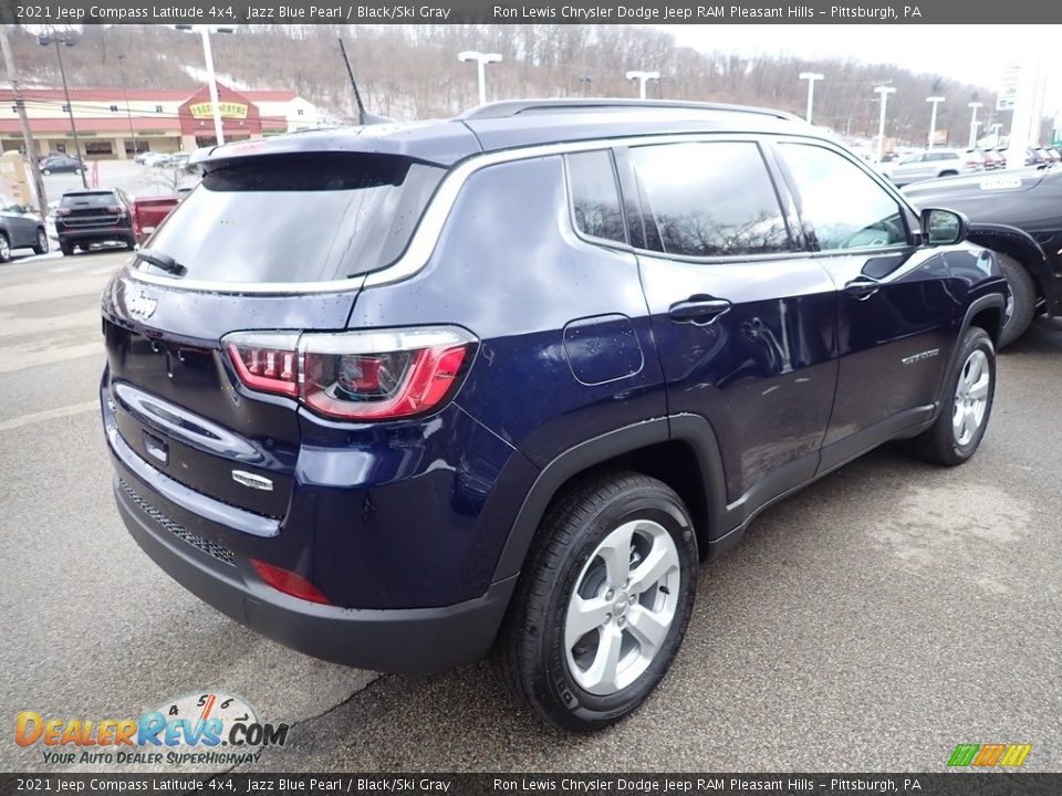 2021 Jeep Compass Latitude 4x4 Jazz Blue Pearl / Black/Ski Gray Photo #6