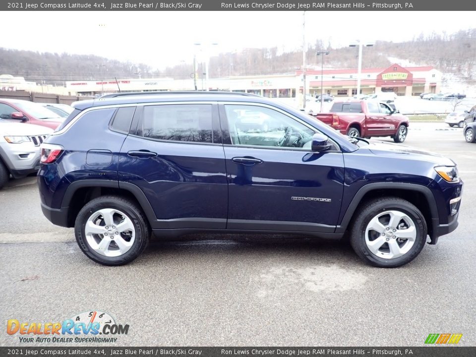 2021 Jeep Compass Latitude 4x4 Jazz Blue Pearl / Black/Ski Gray Photo #7