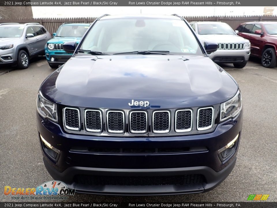2021 Jeep Compass Latitude 4x4 Jazz Blue Pearl / Black/Ski Gray Photo #9
