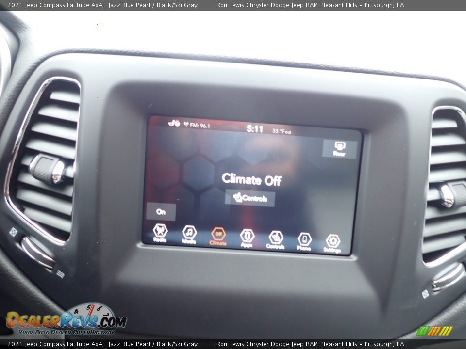2021 Jeep Compass Latitude 4x4 Jazz Blue Pearl / Black/Ski Gray Photo #16