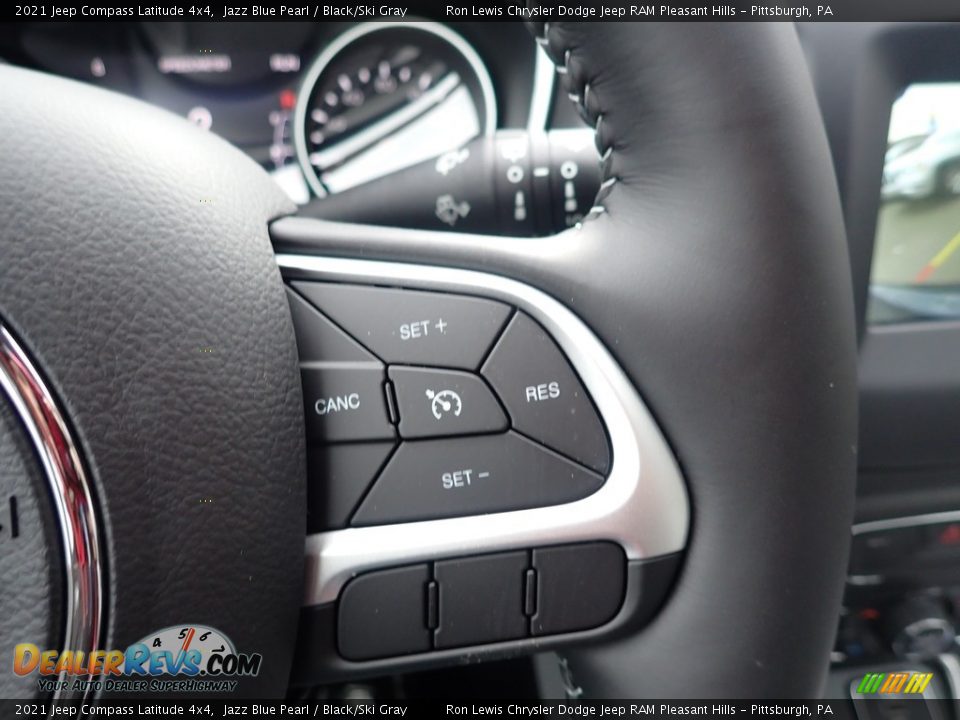 2021 Jeep Compass Latitude 4x4 Jazz Blue Pearl / Black/Ski Gray Photo #19