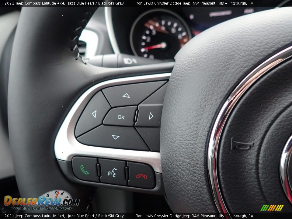2021 Jeep Compass Latitude 4x4 Jazz Blue Pearl / Black/Ski Gray Photo #20