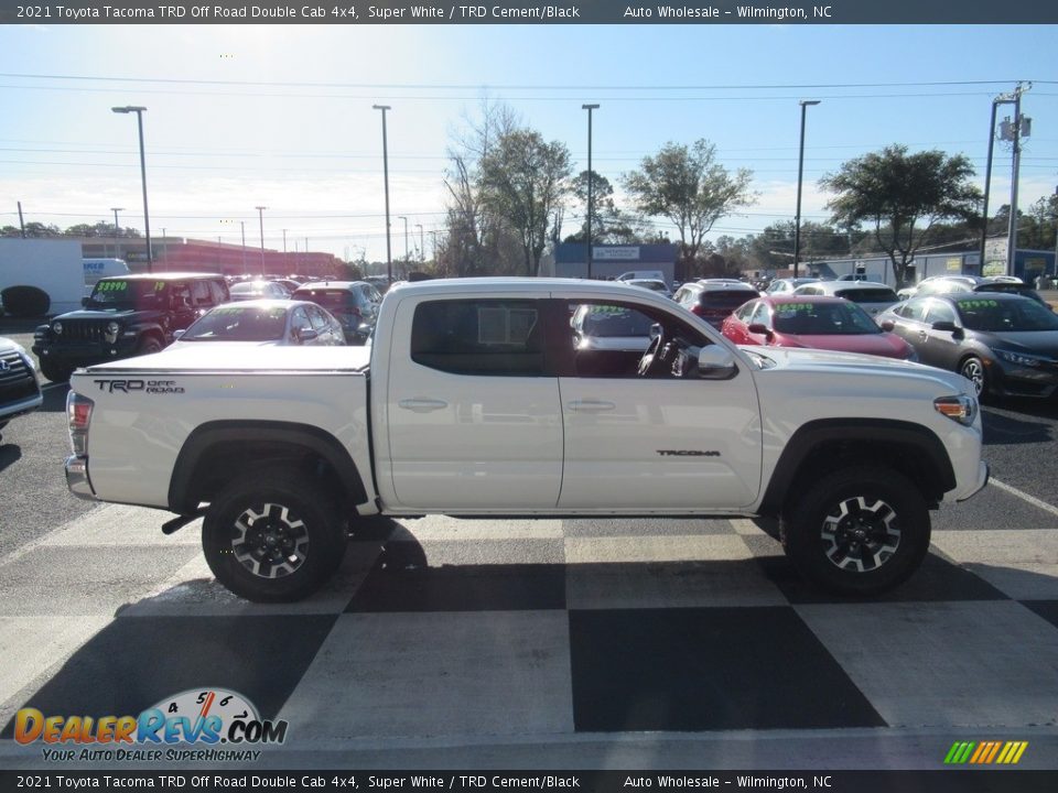 2021 Toyota Tacoma TRD Off Road Double Cab 4x4 Super White / TRD Cement/Black Photo #3