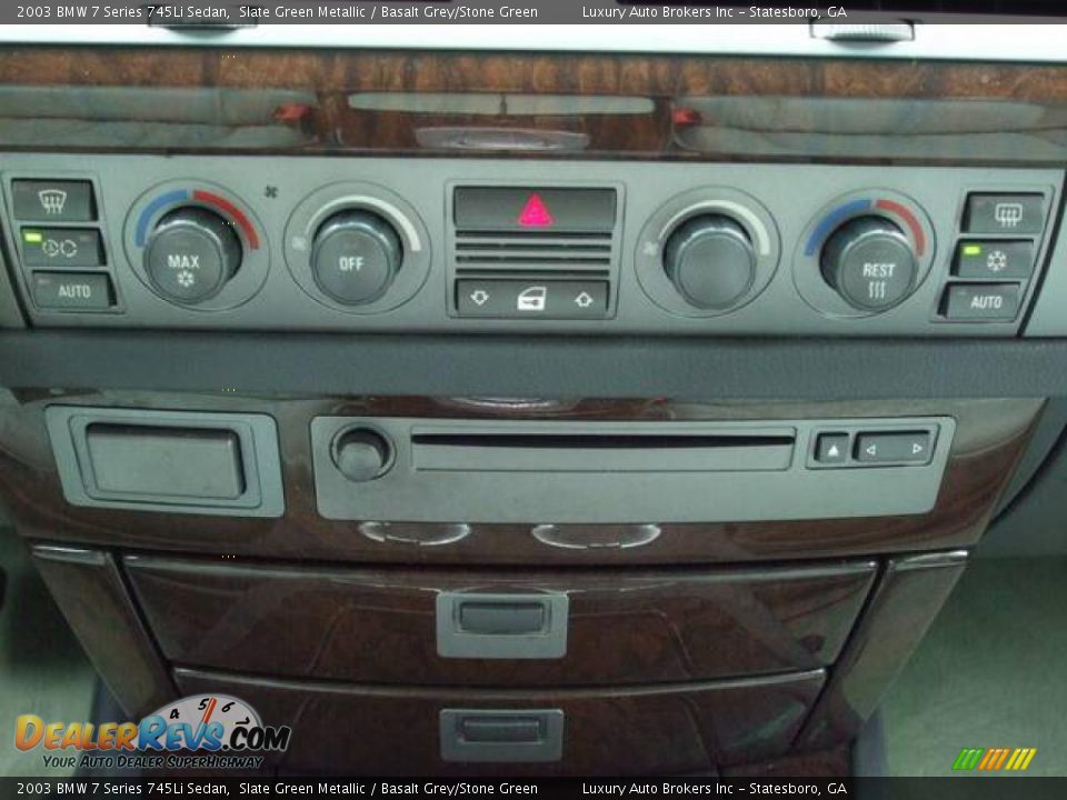 2003 BMW 7 Series 745Li Sedan Slate Green Metallic / Basalt Grey/Stone Green Photo #12