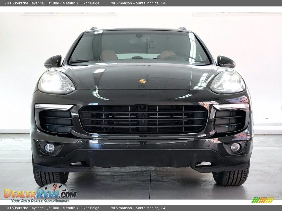 2016 Porsche Cayenne Jet Black Metallic / Luxor Beige Photo #2