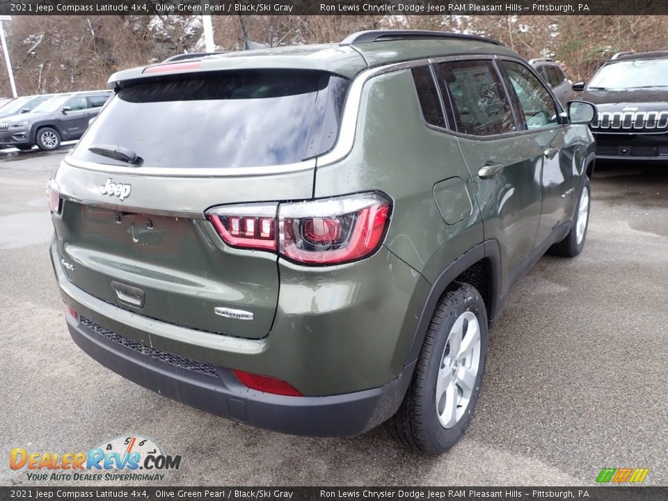 2021 Jeep Compass Latitude 4x4 Olive Green Pearl / Black/Ski Gray Photo #6