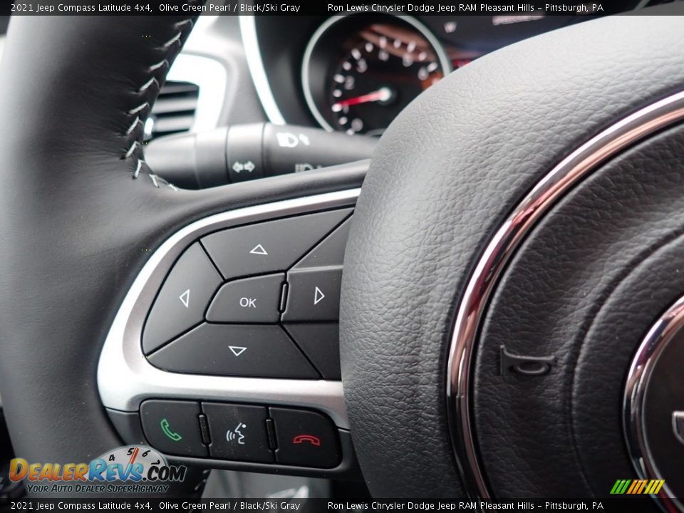 2021 Jeep Compass Latitude 4x4 Olive Green Pearl / Black/Ski Gray Photo #19
