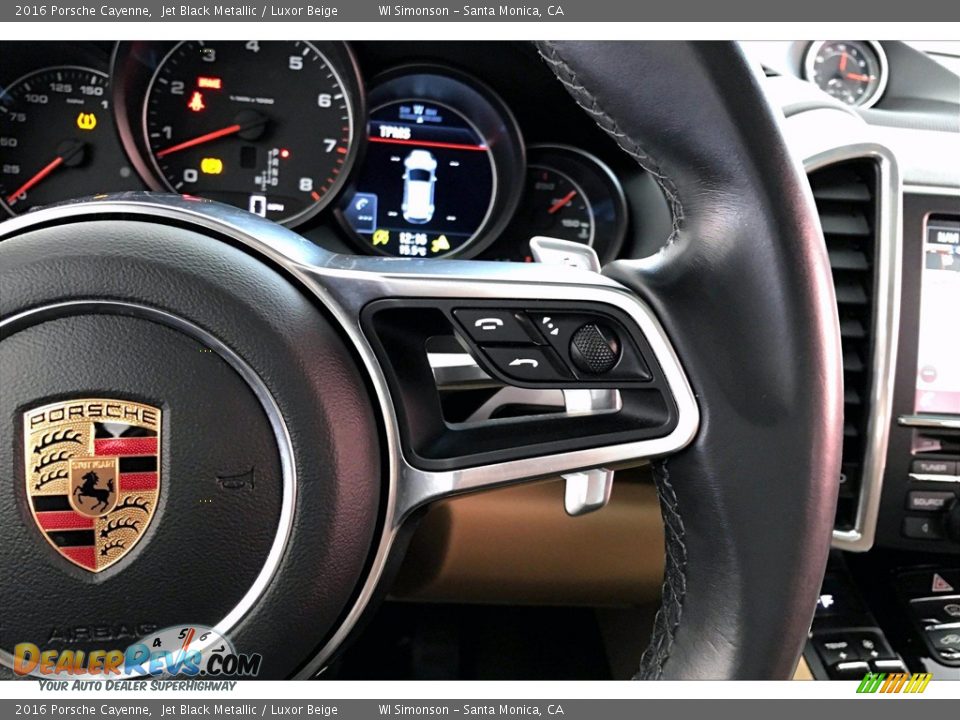 2016 Porsche Cayenne Jet Black Metallic / Luxor Beige Photo #21