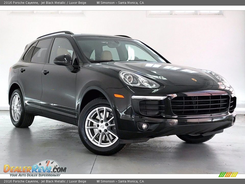 2016 Porsche Cayenne Jet Black Metallic / Luxor Beige Photo #33