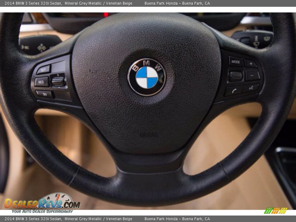 2014 BMW 3 Series 320i Sedan Mineral Grey Metallic / Venetian Beige Photo #13