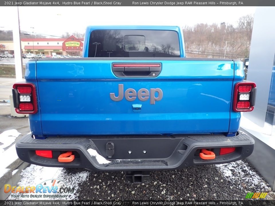 2021 Jeep Gladiator Mojave 4x4 Hydro Blue Pearl / Black/Steel Gray Photo #6