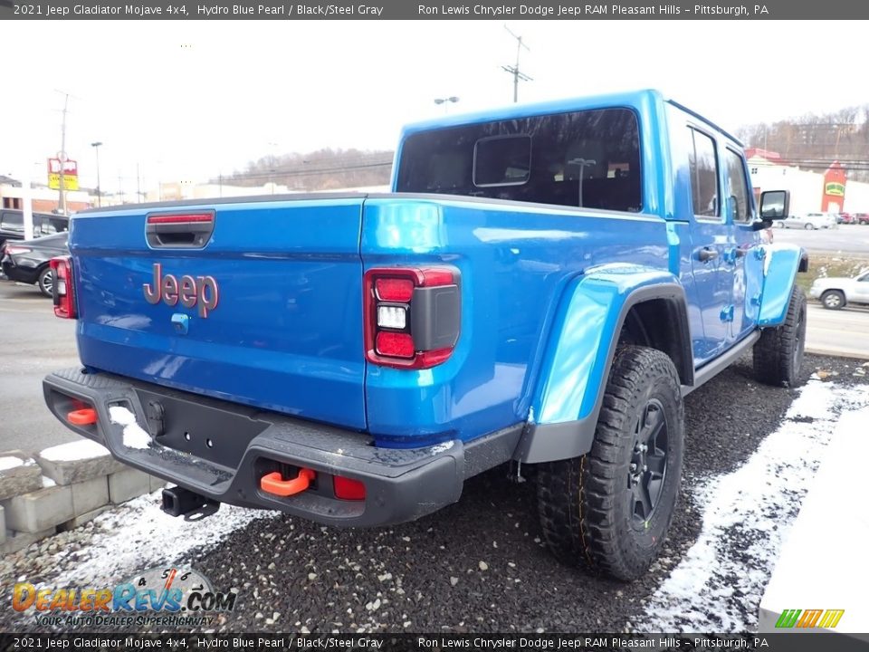 2021 Jeep Gladiator Mojave 4x4 Hydro Blue Pearl / Black/Steel Gray Photo #7