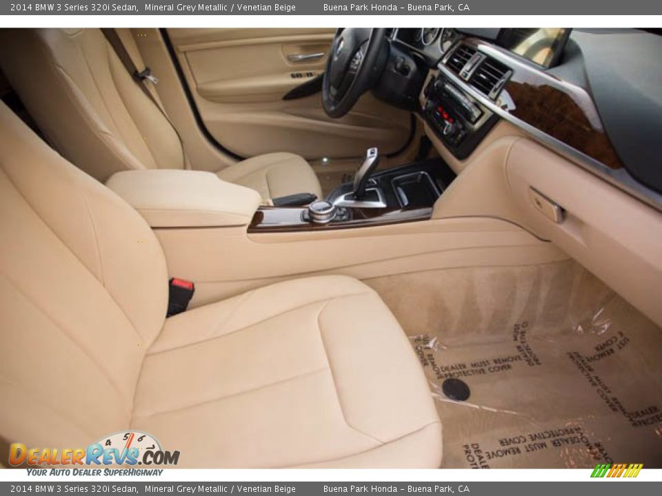 2014 BMW 3 Series 320i Sedan Mineral Grey Metallic / Venetian Beige Photo #23