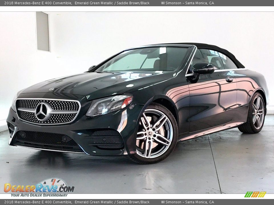 2018 Mercedes-Benz E 400 Convertible Emerald Green Metallic / Saddle Brown/Black Photo #12