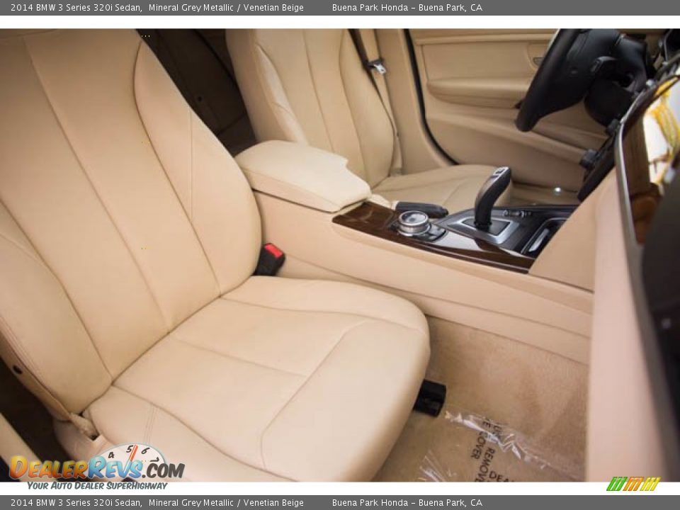2014 BMW 3 Series 320i Sedan Mineral Grey Metallic / Venetian Beige Photo #24
