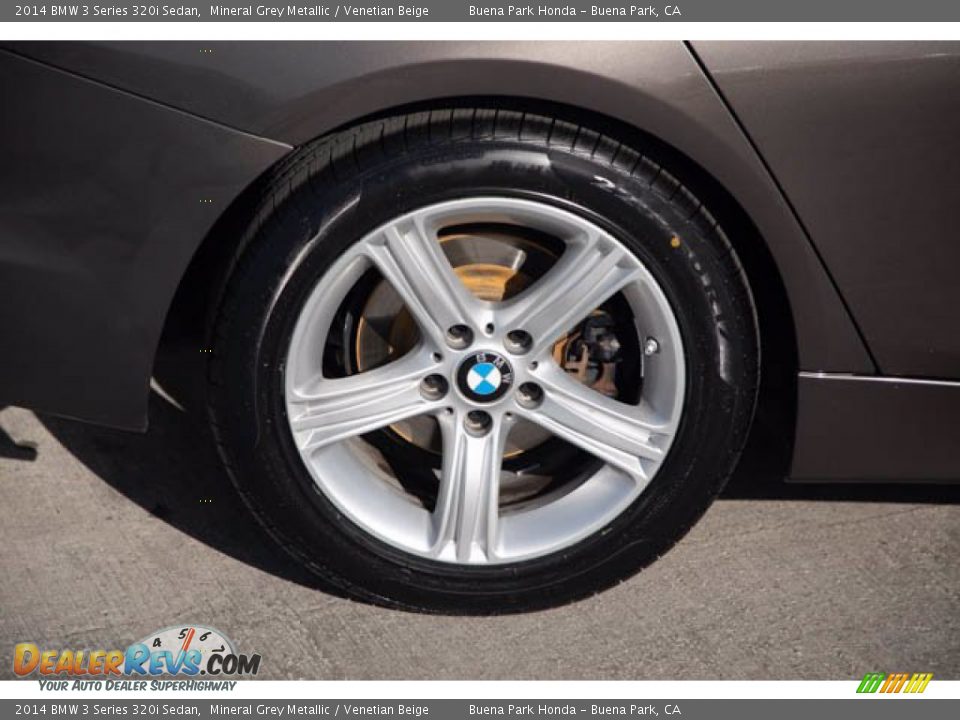 2014 BMW 3 Series 320i Sedan Mineral Grey Metallic / Venetian Beige Photo #34