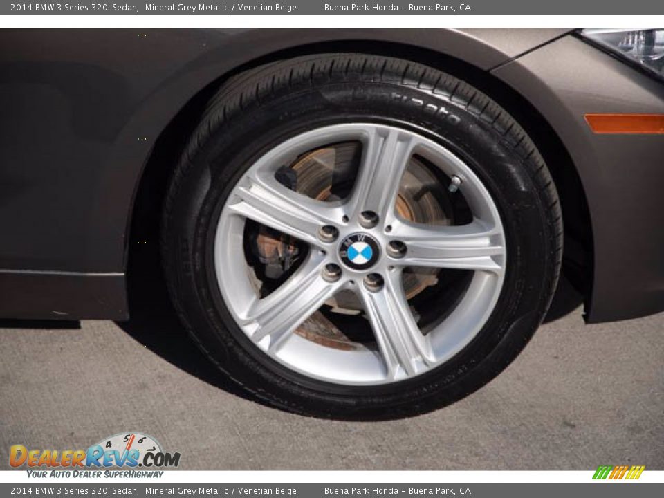 2014 BMW 3 Series 320i Sedan Mineral Grey Metallic / Venetian Beige Photo #35