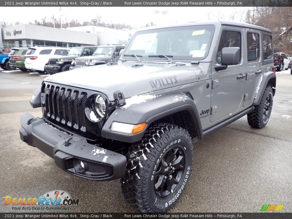 2021 Jeep Wrangler Unlimited Willys 4x4 Sting-Gray / Black Photo #1