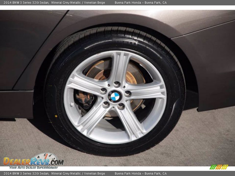 2014 BMW 3 Series 320i Sedan Mineral Grey Metallic / Venetian Beige Photo #36