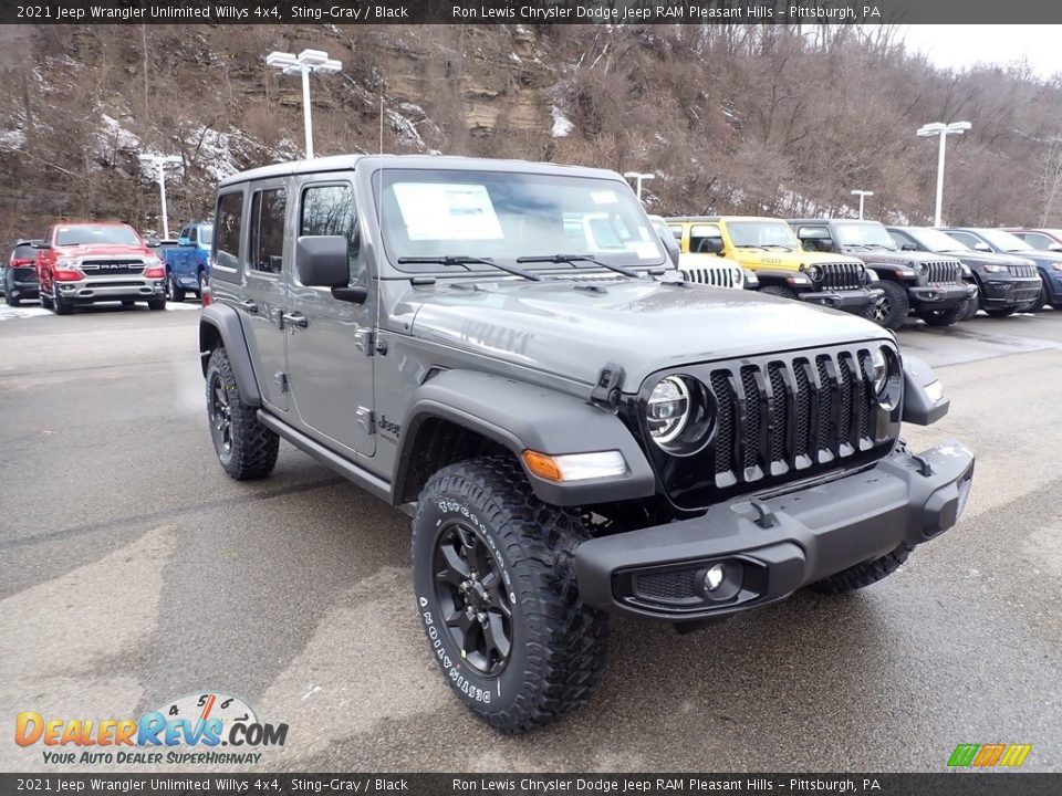 2021 Jeep Wrangler Unlimited Willys 4x4 Sting-Gray / Black Photo #2