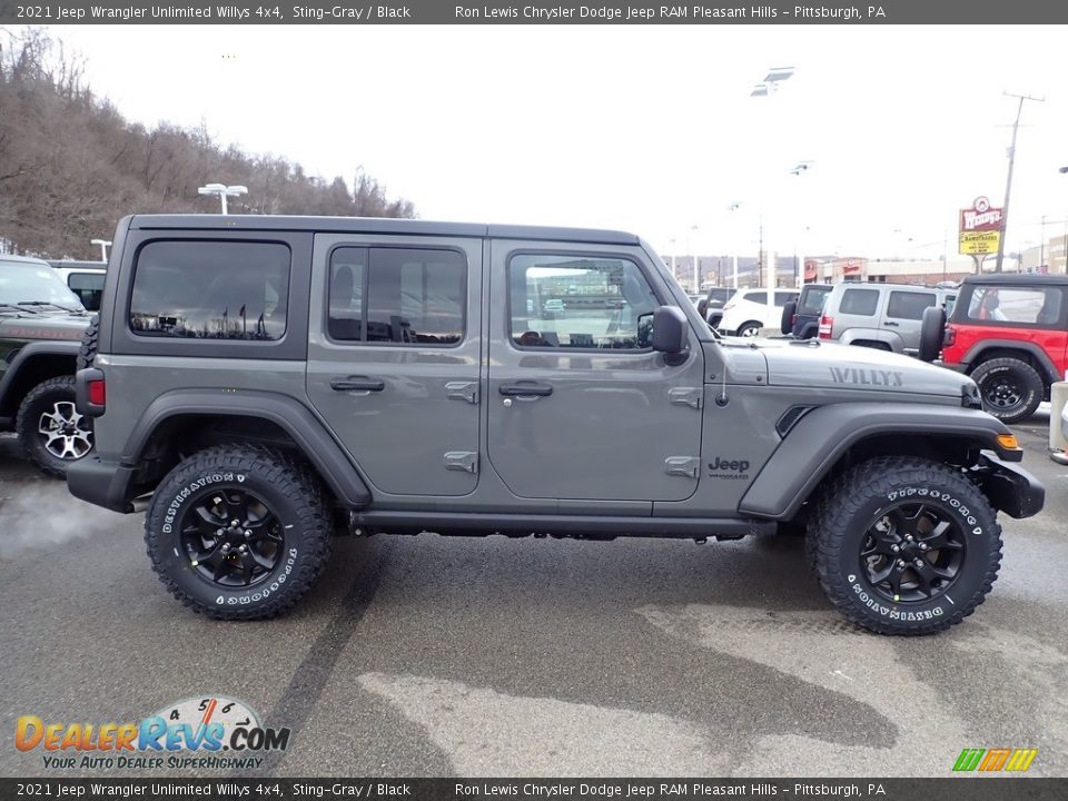 2021 Jeep Wrangler Unlimited Willys 4x4 Sting-Gray / Black Photo #4