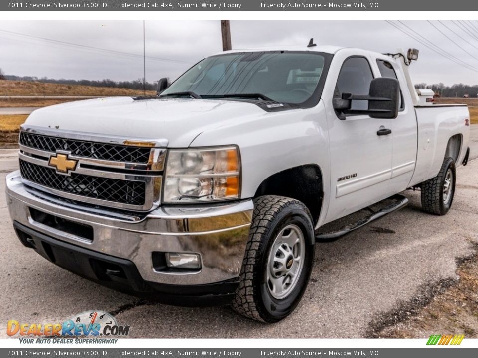 2011 Chevrolet Silverado 3500HD LT Extended Cab 4x4 Summit White / Ebony Photo #8