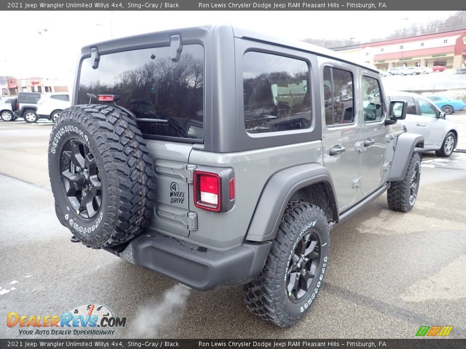 2021 Jeep Wrangler Unlimited Willys 4x4 Sting-Gray / Black Photo #5