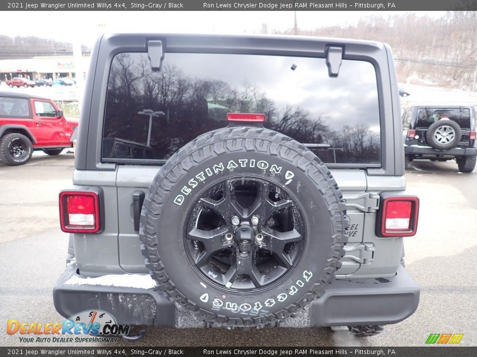 2021 Jeep Wrangler Unlimited Willys 4x4 Sting-Gray / Black Photo #6