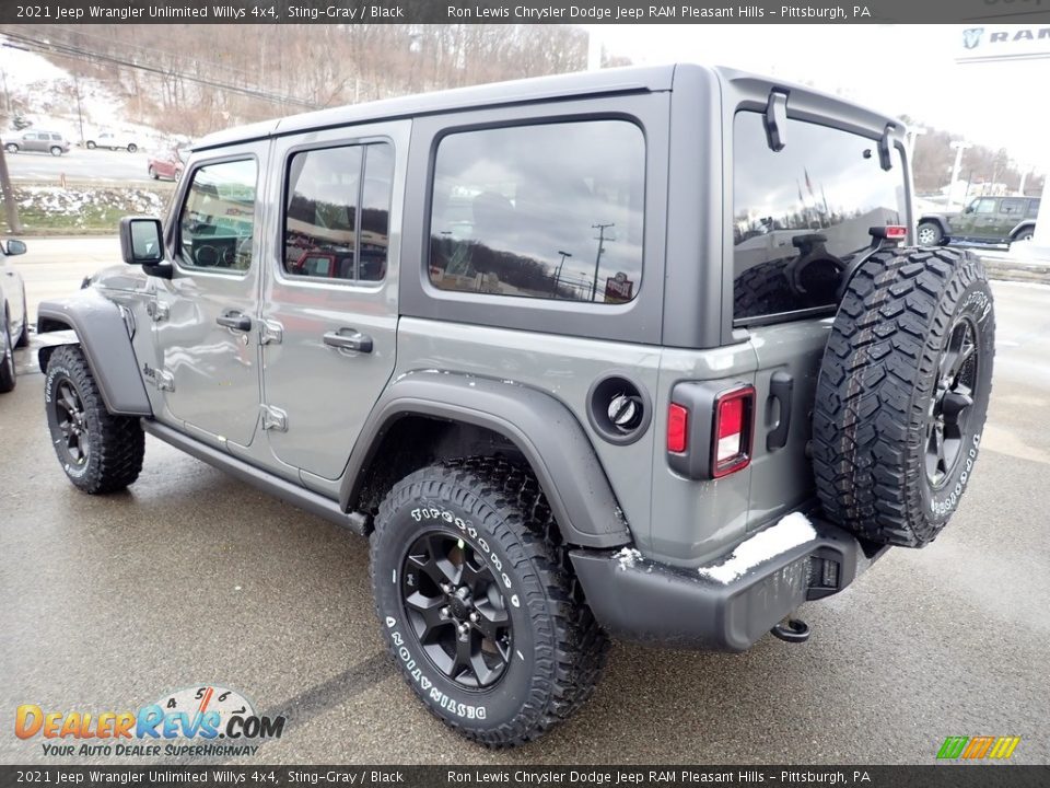 2021 Jeep Wrangler Unlimited Willys 4x4 Sting-Gray / Black Photo #7