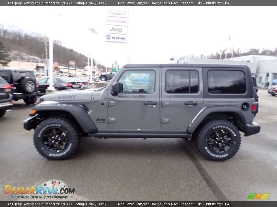 2021 Jeep Wrangler Unlimited Willys 4x4 Sting-Gray / Black Photo #8