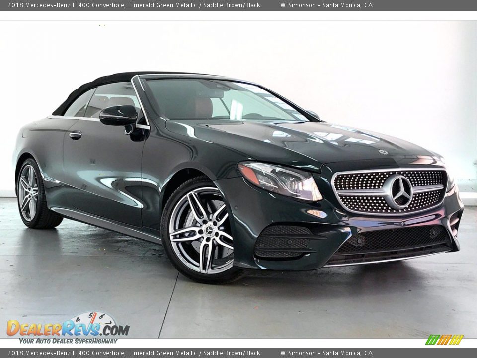 2018 Mercedes-Benz E 400 Convertible Emerald Green Metallic / Saddle Brown/Black Photo #34