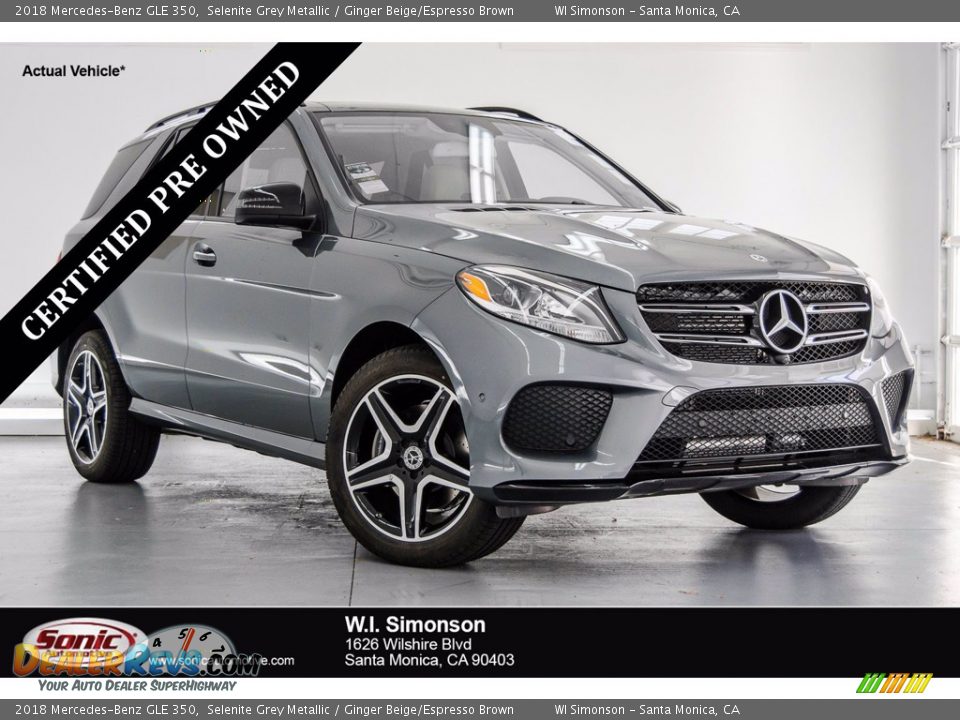 2018 Mercedes-Benz GLE 350 Selenite Grey Metallic / Ginger Beige/Espresso Brown Photo #1