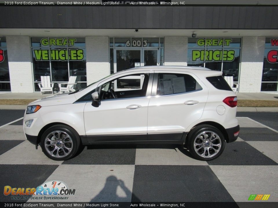 2018 Ford EcoSport Titanium Diamond White / Medium Light Stone Photo #1