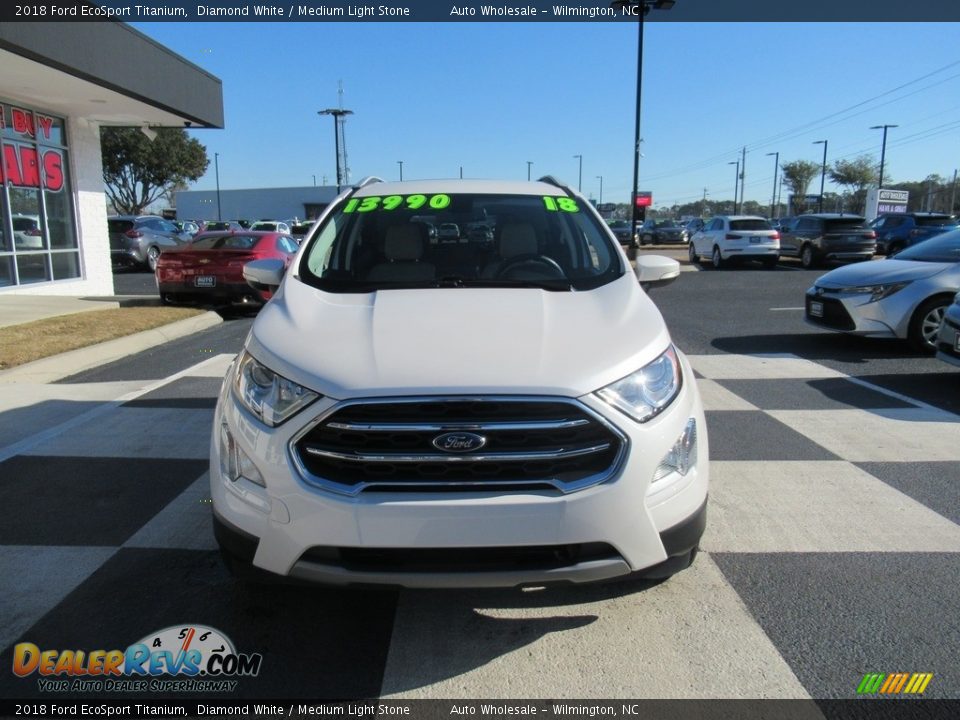 2018 Ford EcoSport Titanium Diamond White / Medium Light Stone Photo #2