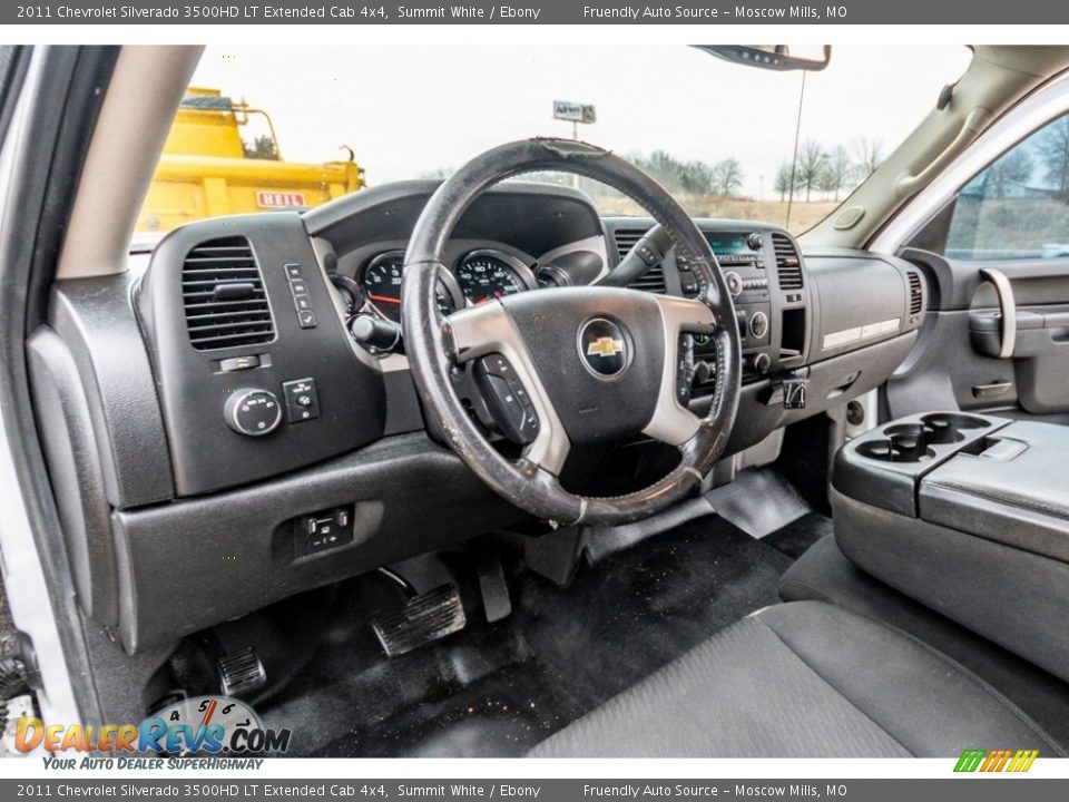 2011 Chevrolet Silverado 3500HD LT Extended Cab 4x4 Summit White / Ebony Photo #20