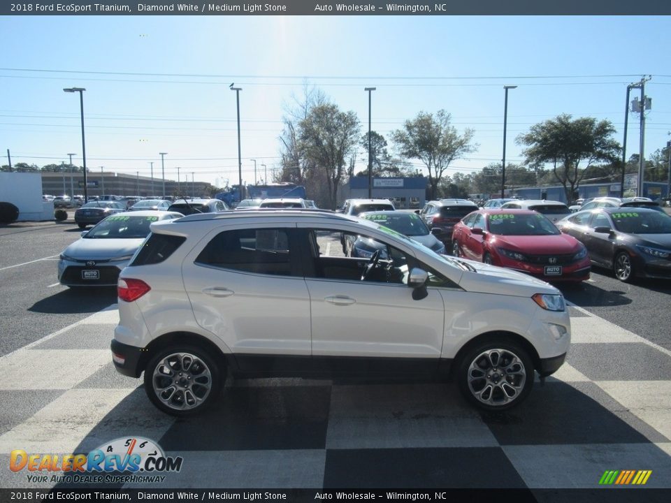 2018 Ford EcoSport Titanium Diamond White / Medium Light Stone Photo #3