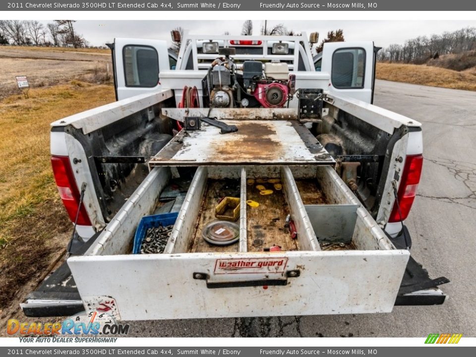 2011 Chevrolet Silverado 3500HD LT Extended Cab 4x4 Summit White / Ebony Photo #25