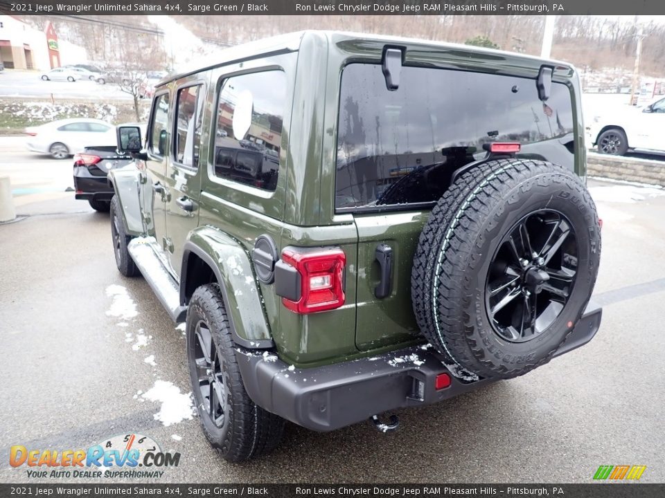 2021 Jeep Wrangler Unlimited Sahara 4x4 Sarge Green / Black Photo #4