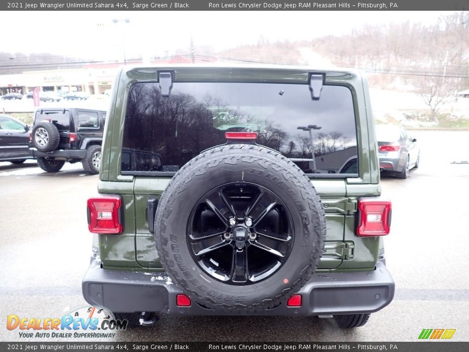 2021 Jeep Wrangler Unlimited Sahara 4x4 Sarge Green / Black Photo #5