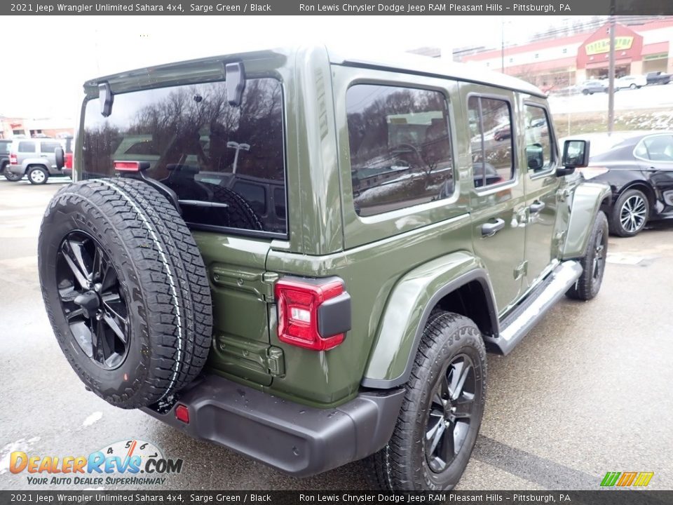 2021 Jeep Wrangler Unlimited Sahara 4x4 Sarge Green / Black Photo #6