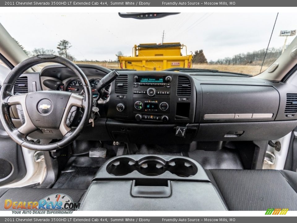 Ebony Interior - 2011 Chevrolet Silverado 3500HD LT Extended Cab 4x4 Photo #33