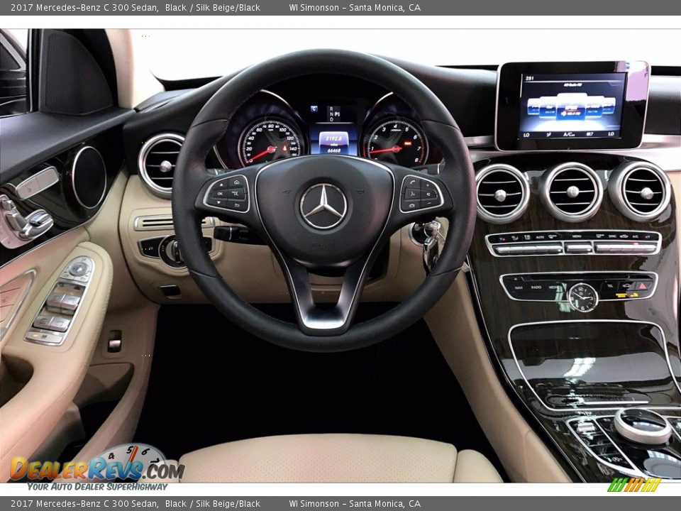 2017 Mercedes-Benz C 300 Sedan Black / Silk Beige/Black Photo #4